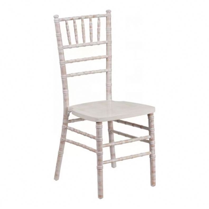 Wholesale Stackable Wedding Banquet Tiffany Wood Limewash  Chiavari Chairs For Party Rental