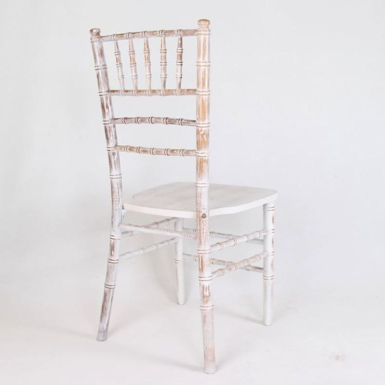 Wholesale Stackable Wedding Banquet Tiffany Wood Limewash  Chiavari Chairs For Party Rental