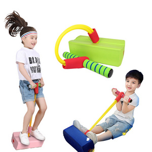 Kids Outdoor EVA Frog Pogo Jumper Bounce Toy Growing Bounce Sense Training Bubble Pogo Stick Acoustic Frog Jjumping Stilts Shoes