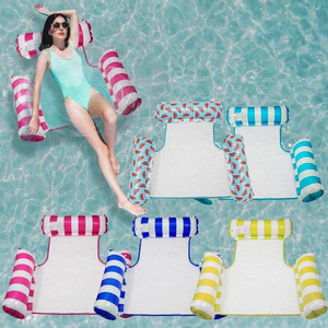 Summer PVC Inflatable Swimming Pool Adults Lounge Beach Water Floats Hammock  Floating Lounger Chair Mattress For Resort Hotel