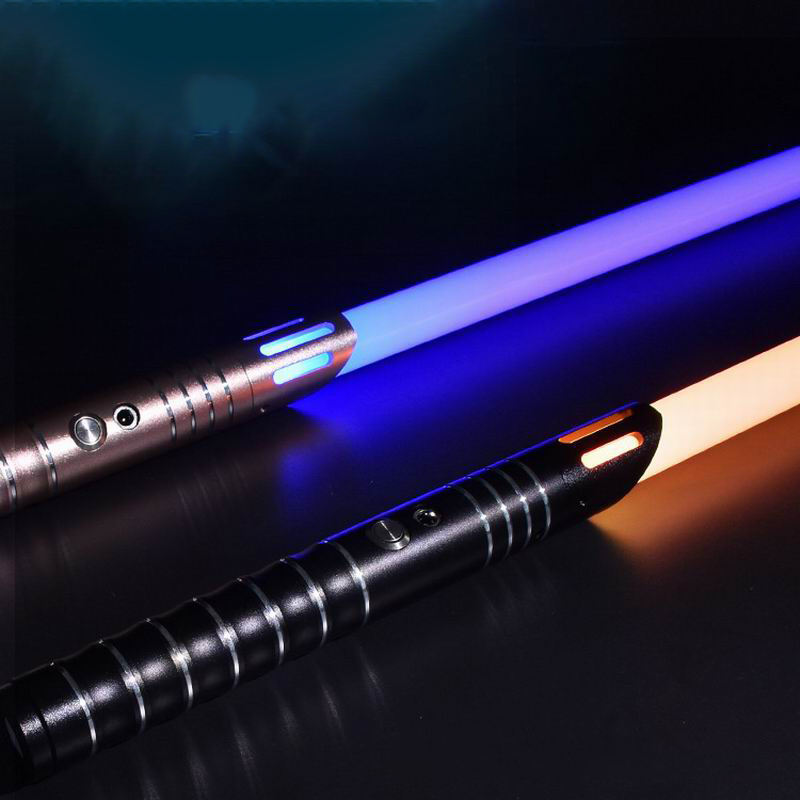 Metal Hilt RGB Led Flashing Light Up Laser Sword Dueling Force Lightsaber Toys Kids Party Cosplay light saber pixel lightsword