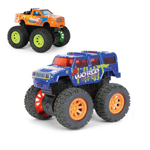 Big Wheels Diecast Model Vehicle Toy Simulation Alloy Inertial Mini Motor Stunt Off-road Car Toys Set For Boy Pretend Play