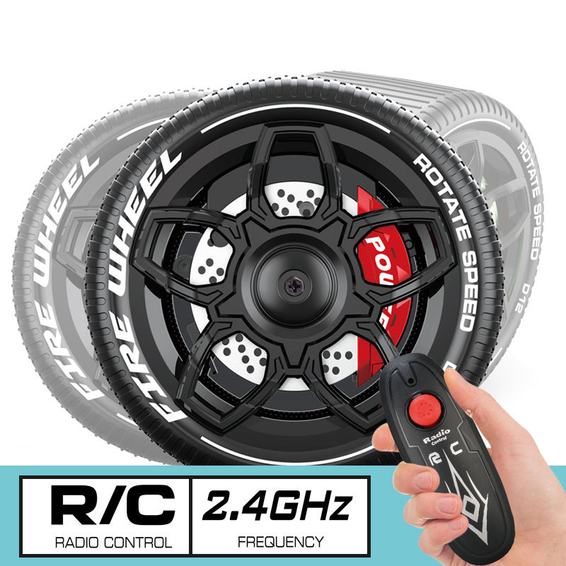 Kids 4CH Remote Control Car Wheel Toys 2.4G RC Rotating Stunt Vehicle Wheel Toys Mini Radio Control Spinning Toys