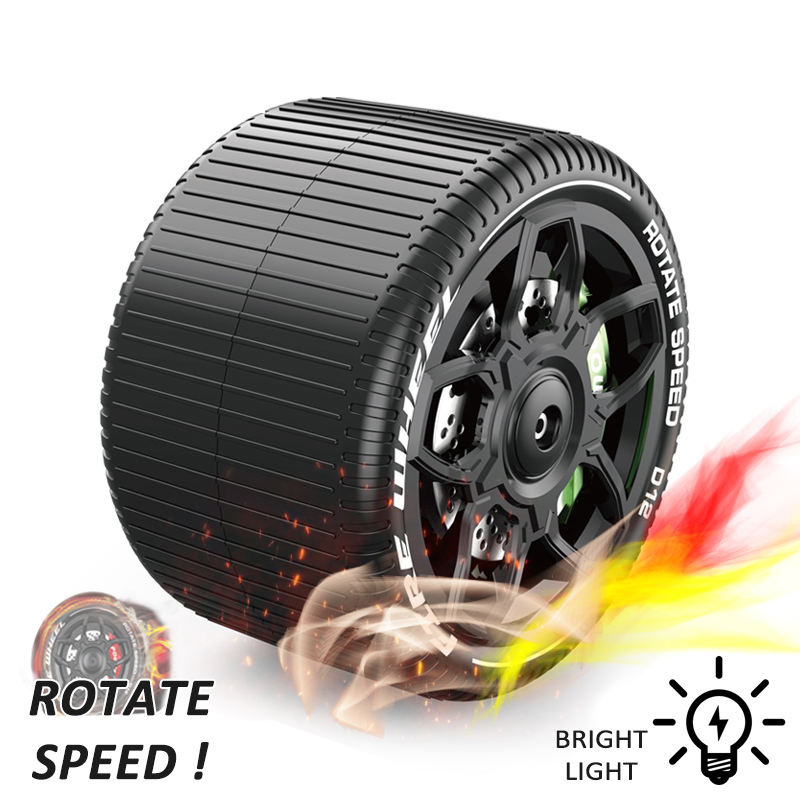 Kids 4CH Remote Control Car Wheel Toys 2.4G RC Rotating Stunt Vehicle Wheel Toys Mini Radio Control Spinning Toys