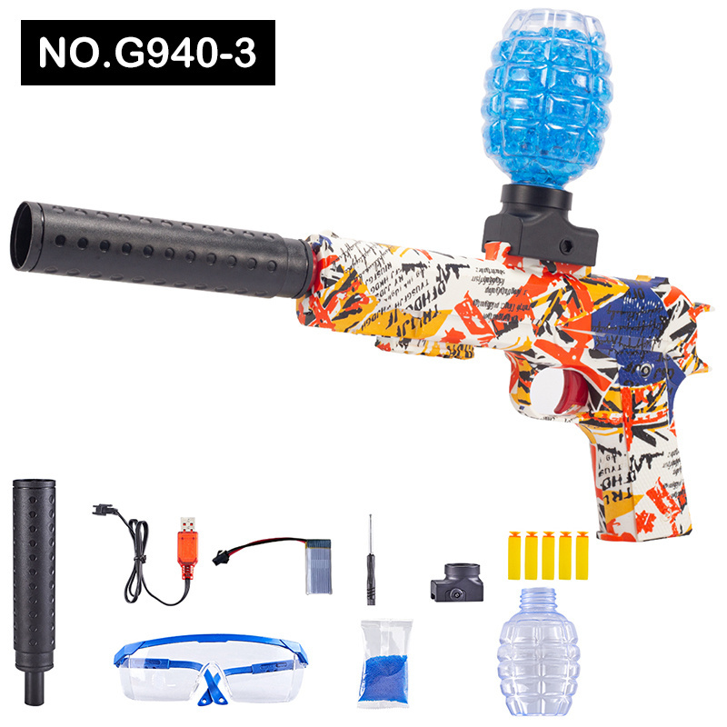 Wholesale Graffiti Gel Blaster Gun Electric High Speed Firing Gel Blaster Gun Outdoor Sports Toys Water Ball Guns