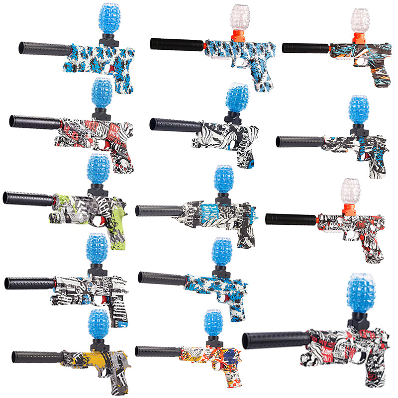 Wholesale Graffiti Gel Blaster Gun Electric High Speed Firing Gel Blaster Gun Outdoor Sports Toys Water Ball Guns