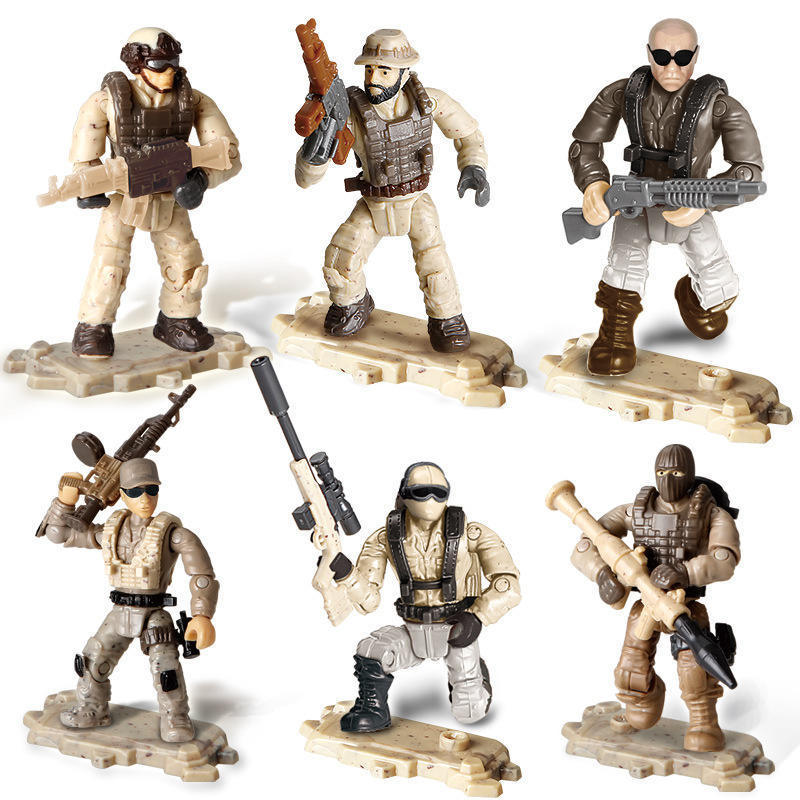 Special Forces Action Figures Army Man Toy Soldier Force Toy Set with Military Weapons and Accessories Model Assembly Toys