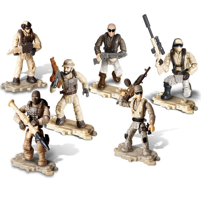 Special Forces Action Figures Army Man Toy Soldier Force Toy Set with Military Weapons and Accessories Model Assembly Toys