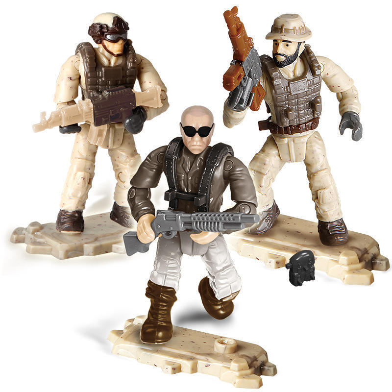 Special Forces Action Figures Army Man Toy Soldier Force Toy Set with Military Weapons and Accessories Model Assembly Toys