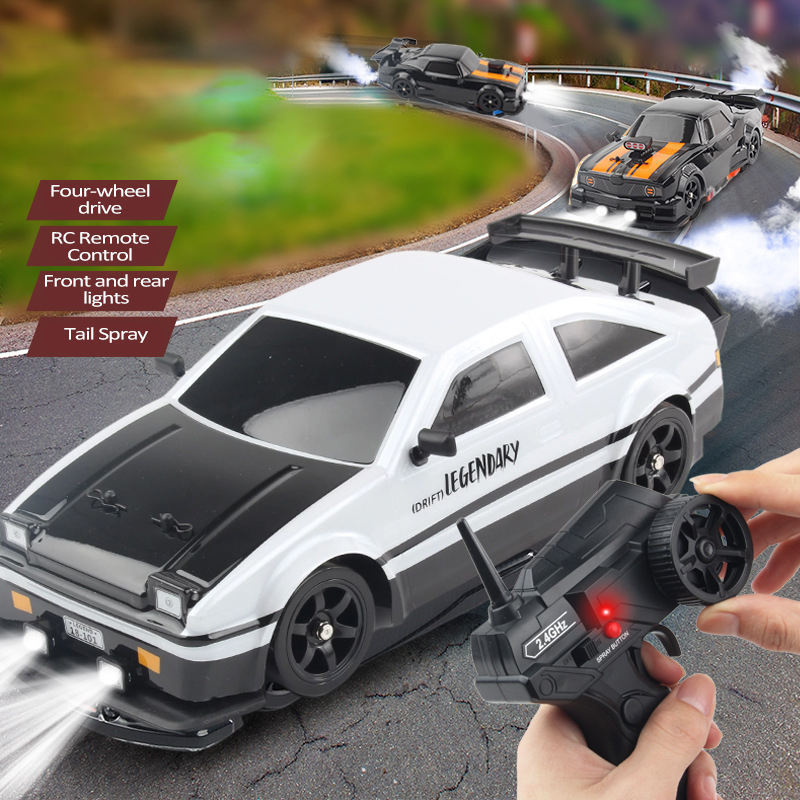 Multi-Style 1/16 2.4G RC Drift Car Toy 4WD Drifting Remote Control Racing Car With Spray Kids Radio Control Toy