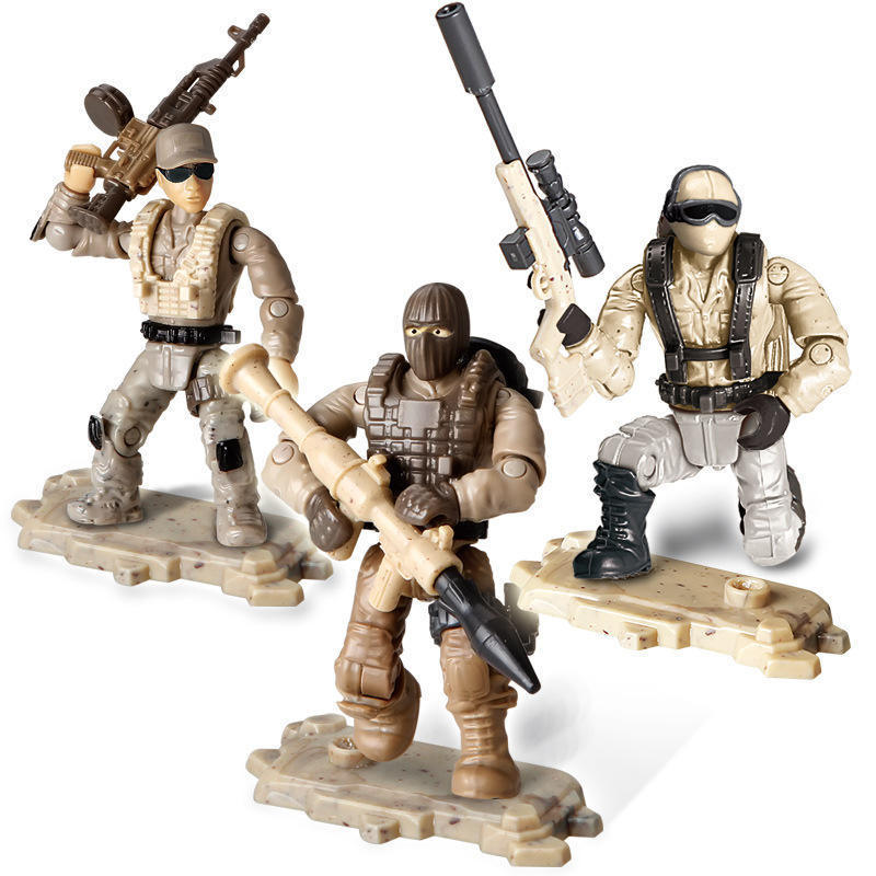 Special Forces Action Figures Army Man Toy Soldier Force Toy Set with Military Weapons and Accessories Model Assembly Toys