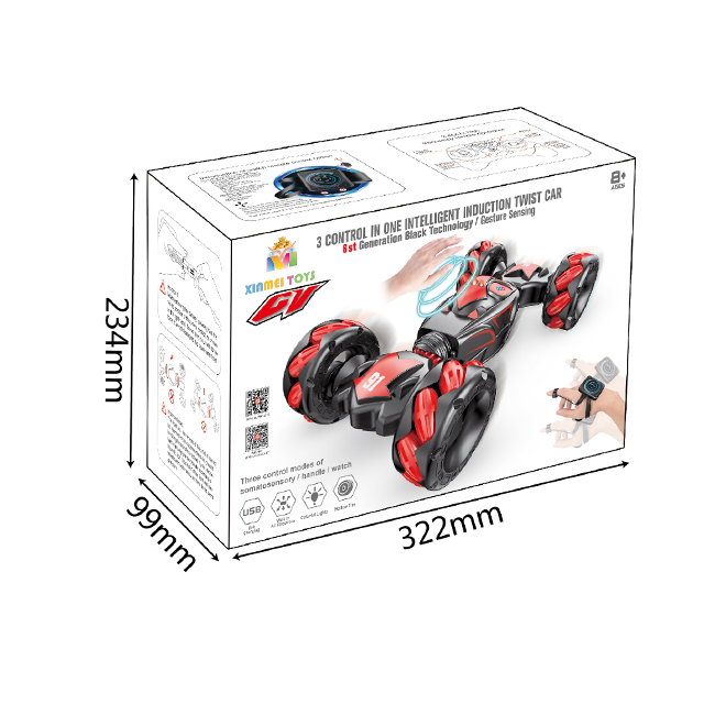 Gesture Sensing RC Drift Stunt Car Creative Novelty Game Play Deformation Remote Control Twisting Car Kids Radio Control Toy