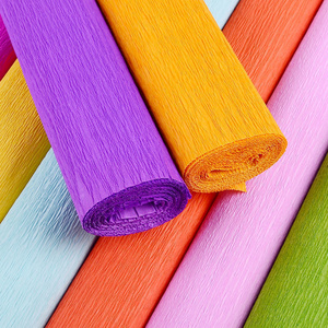 Wholesale 50cm*1m Wrapping Crepe Paper Roll Art Craft Paper Diy Colorful Flower Making Decorations Crepe Paper