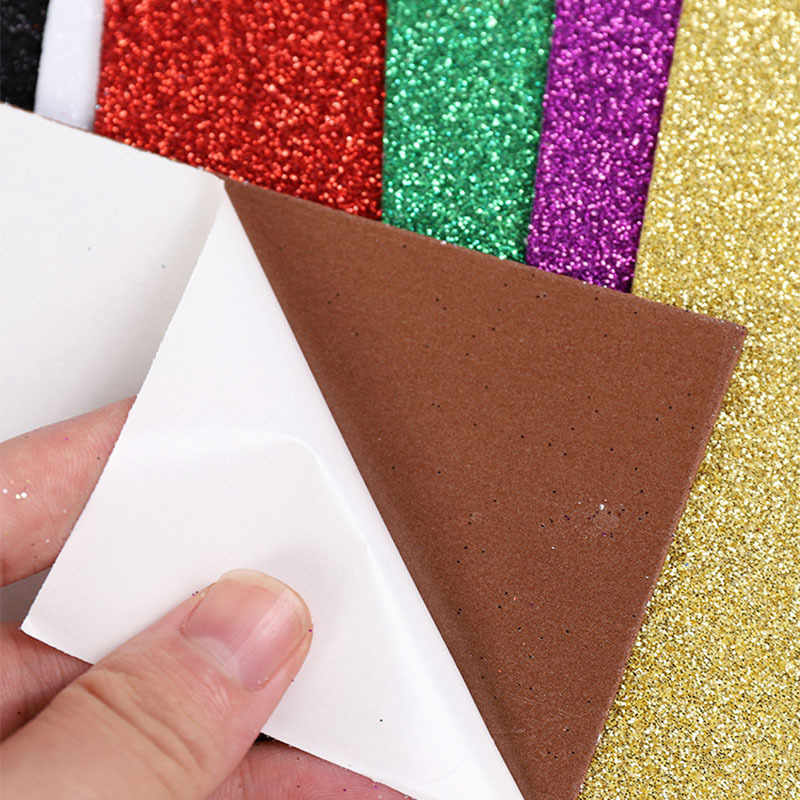 Shiny 1.5mm 1.8mm 2mm Eva Foamy Sheet Diy Craft Glitter Eva Foam Sheet With Sticker