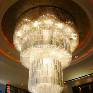 zhongshan factory high quality Luxury crystal large modern chandelier for high ceilings hotel lobby banquet hall