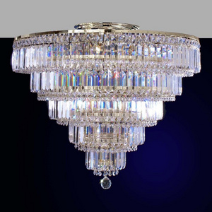 crystal flush mount silver round ceiling light custom living room decoration lamp