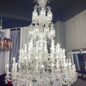 shopping mall foyer entrance hall pendant 90 Lights large Asfour crystal chandelier for hotel lobby