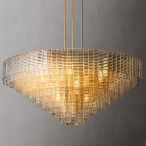 luxury brass restoration hardware decoration large round chandelier modern smoke glass ceiling pendant lights for home ceiling