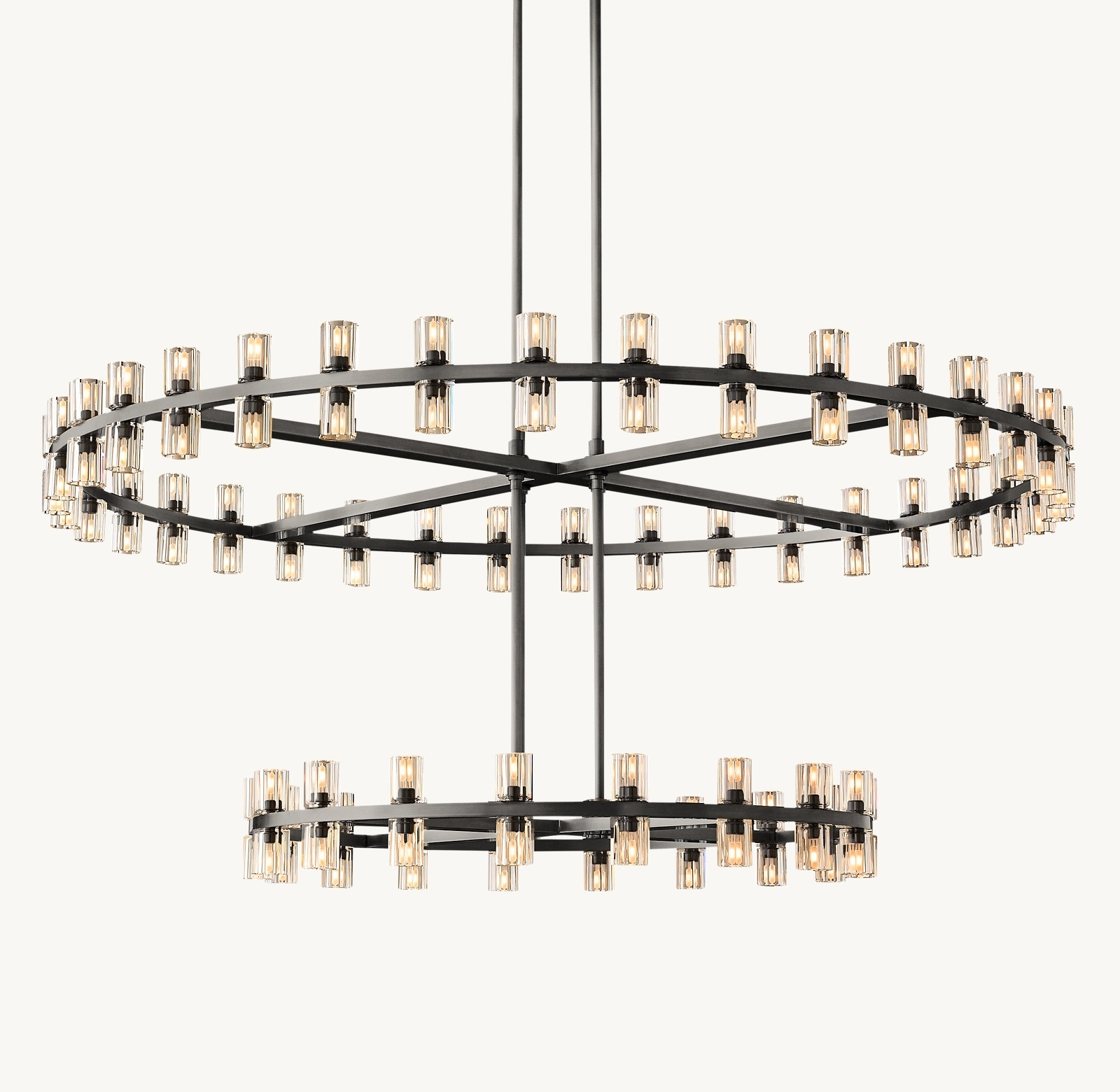 modern luxury k9 glass large hanging lamp round circular villa hotel chandelier lights for entrance foyer high ceiling