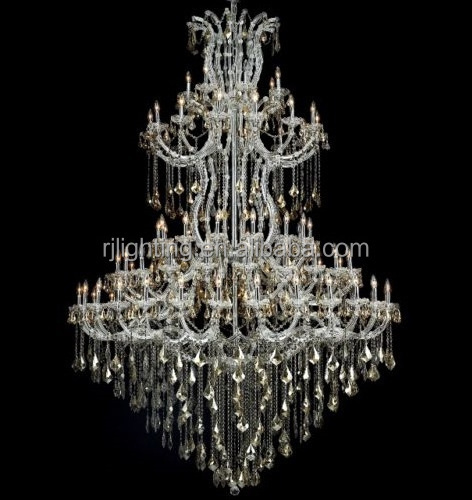 pendant light large crystal chandelier high ceiling wedding banquet hall centerpiece farm house foyer entrance lighting