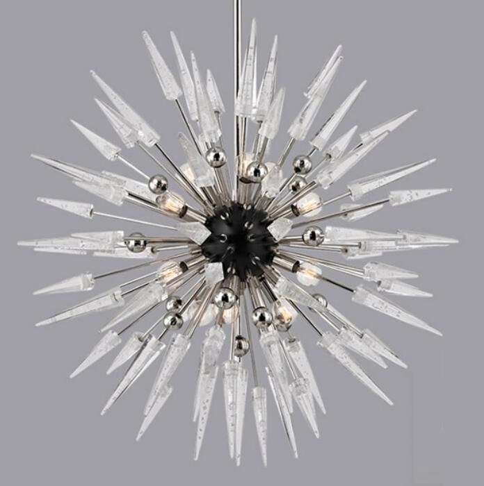 luxury living room decorative lighting brass crystal sputnik ceiling light chandelier modern