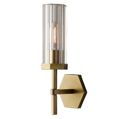 indoor modern mirror side bathroom wall lamp lighting luxury brass sconce for living room