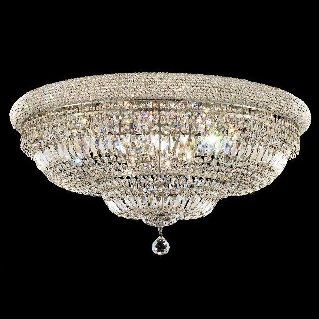 Diam 120cm flush mount wedding ballroom meeting living room lighting hotel ceiling round light chandelier crystal