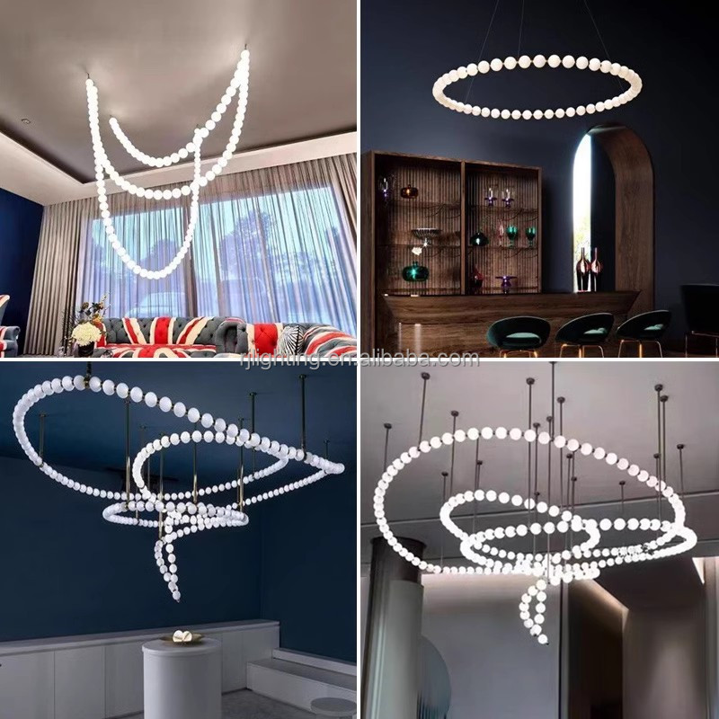 Ceiling Lights Hanging Lamp Lighting Led Decorative Pendant Light Chandelier for Stairs French Chain Style Modern Living Room 20