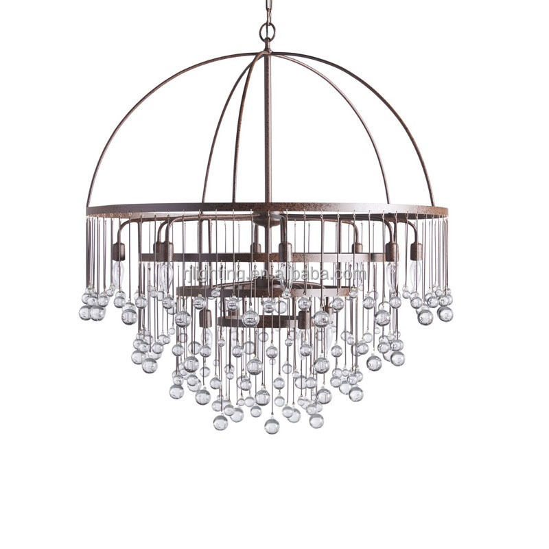 French country chandeliers ceiling home lighting living room villa k9 crystal decorative american style vintage chandelier