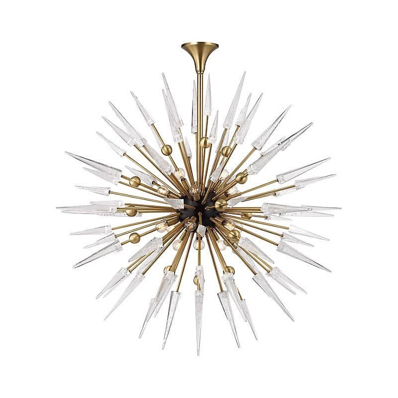 luxury living room decorative lighting brass crystal sputnik ceiling light chandelier modern