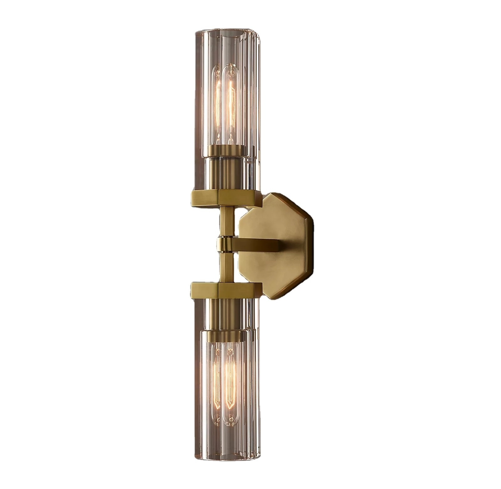 indoor modern mirror side bathroom wall lamp lighting luxury brass sconce for living room