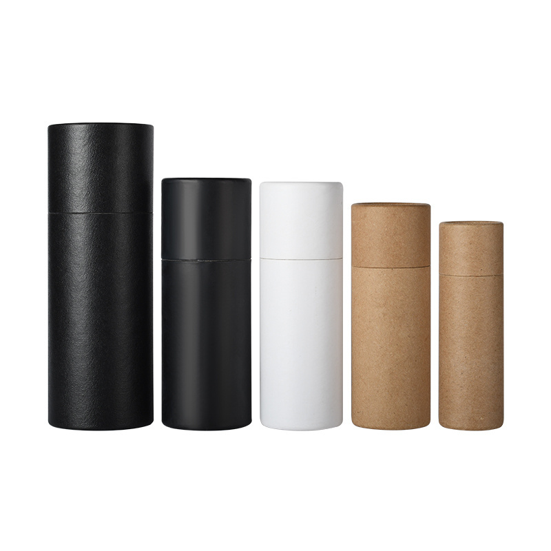 Customized cosmetic packaging 10ml 30ml 50ml 60ml eco mini round containers cardboard paper tube for lip balm bottle