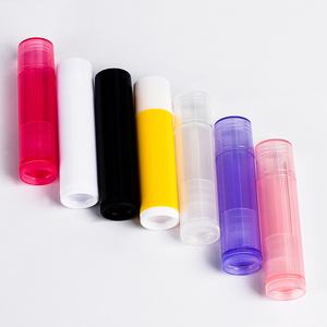 4g 5g Empty Lip balm Packaging Tube Custom Chapstick Tube  Clear Black White Lip Balm Tubes for Craft Lipstick Container