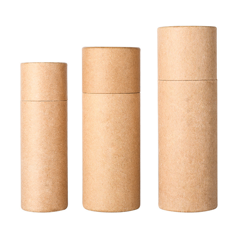 Customized cosmetic packaging 10ml 30ml 50ml 60ml eco mini round containers cardboard paper tube for lip balm bottle