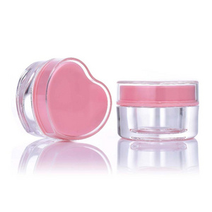 Wholesale new 10g clear pink acrylic lip balm packaging lip gloss jars lip scrub container