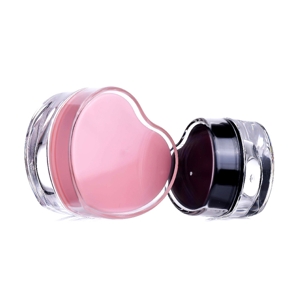 Wholesale new 10g clear pink acrylic lip balm packaging lip gloss jars lip scrub container