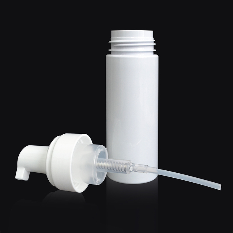 PET Plastic Cleanser container 30ml 50ml 80ml 100ml 150ml 200ml White clear Mousse Foaming Pump Bottle For Face Wash