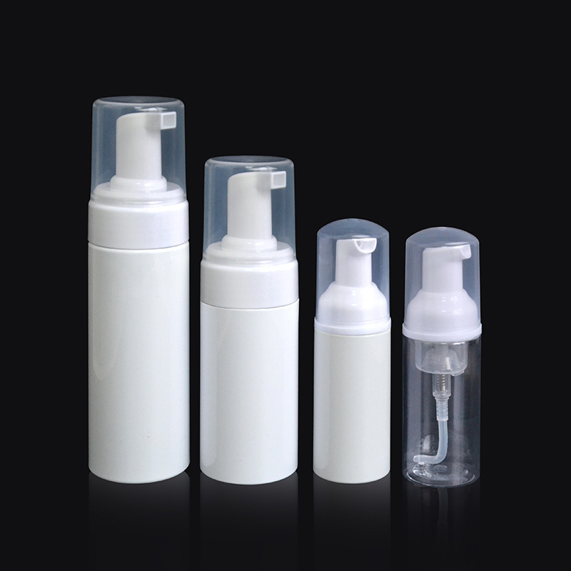 PET Plastic Cleanser container 30ml 50ml 80ml 100ml 150ml 200ml White clear Mousse Foaming Pump Bottle For Face Wash