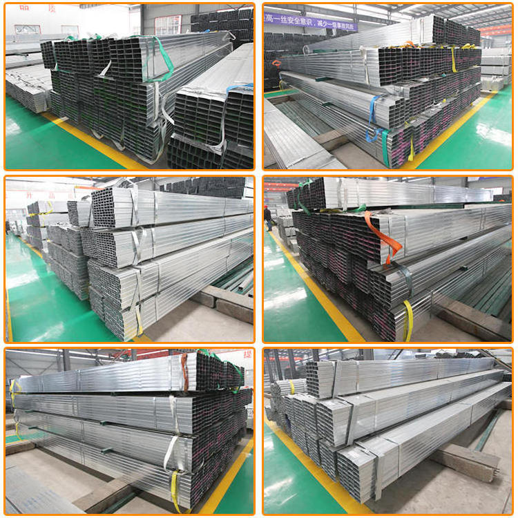 Square tube 40x80 galvanized rectangular hollow section steel pipe galvanized rectangular pipe