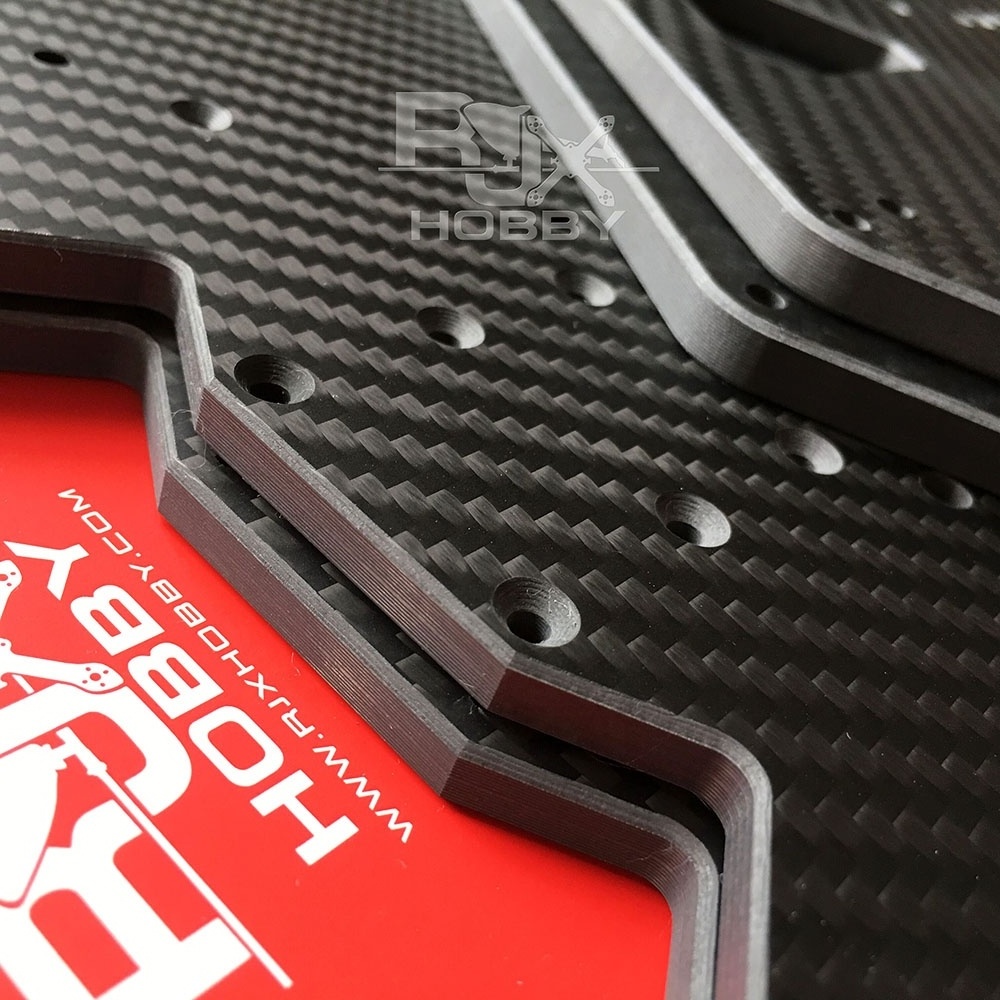 RJX Customized Japan carbon fiber CNC cutting frames parts for RC car, helicopter, boat, UAV drones