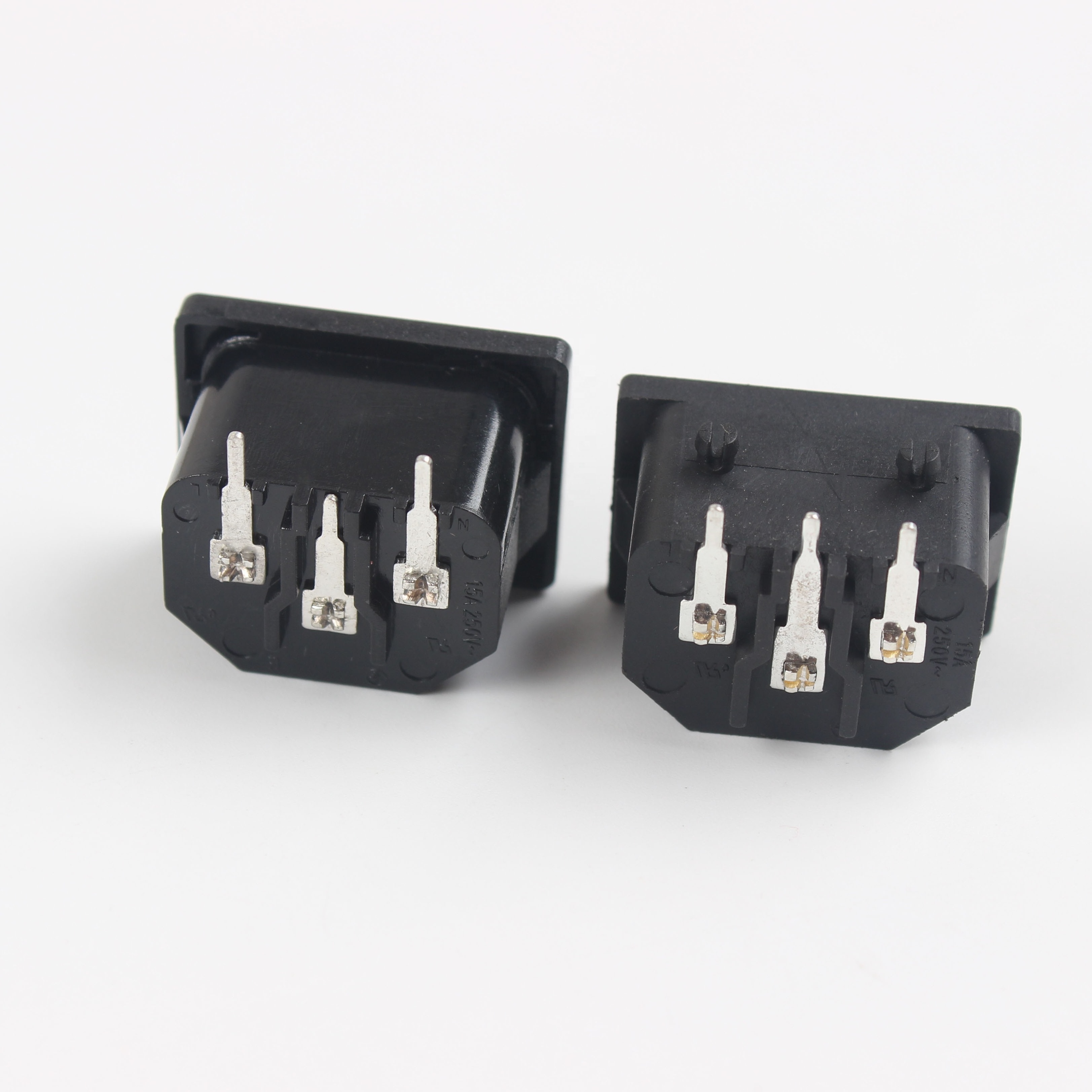 IEC Socket C14 Male Plug Right Angle 3 Pins ac PCB Power Socket Connector AC 250V 10A power supply adapter socket