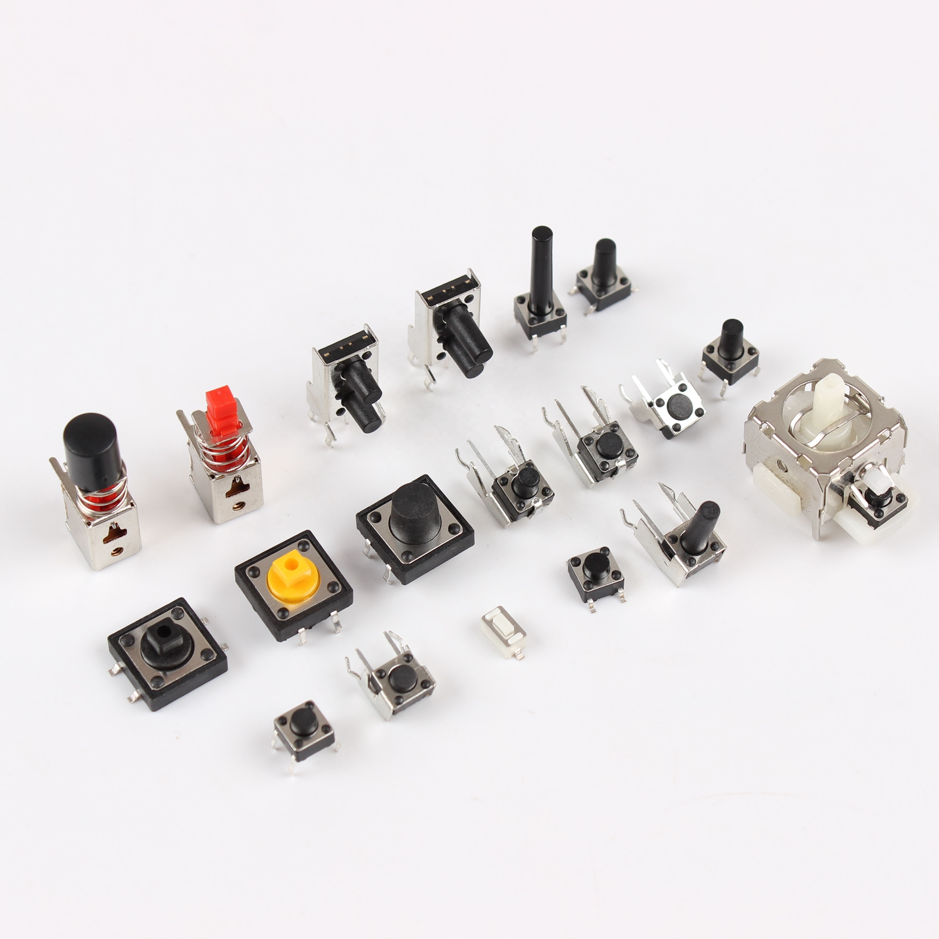 Tact Switch 6*6 Black Bottom 4 Bent Feet Push Button Switches Tact Micro Switch