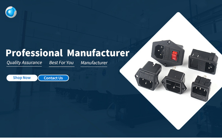 IEC Socket C14 Male Plug Right Angle 3 Pins ac PCB Power Socket Connector AC 250V 10A power supply adapter socket