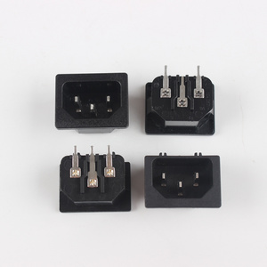 IEC Socket C14 Male Plug Right Angle 3 Pins ac PCB Power Socket Connector AC 250V 10A power supply adapter socket