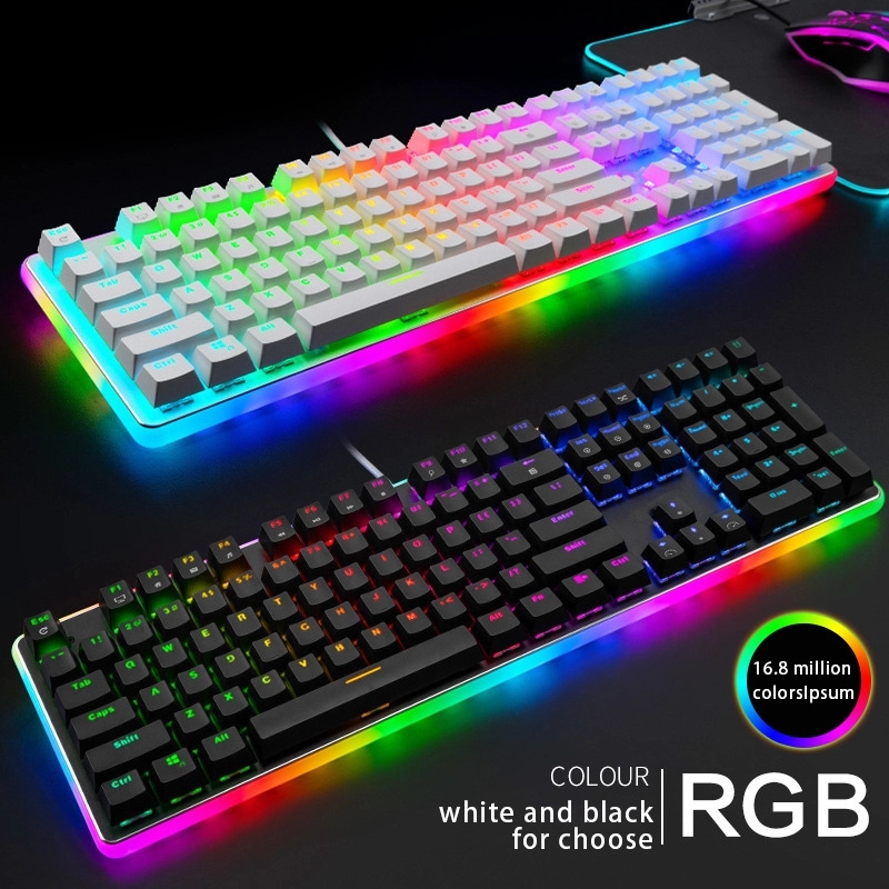 D103 mini graphics key board computer card gaming gamer keyboard mechanical racing slot game ps4 games rgb keyboard