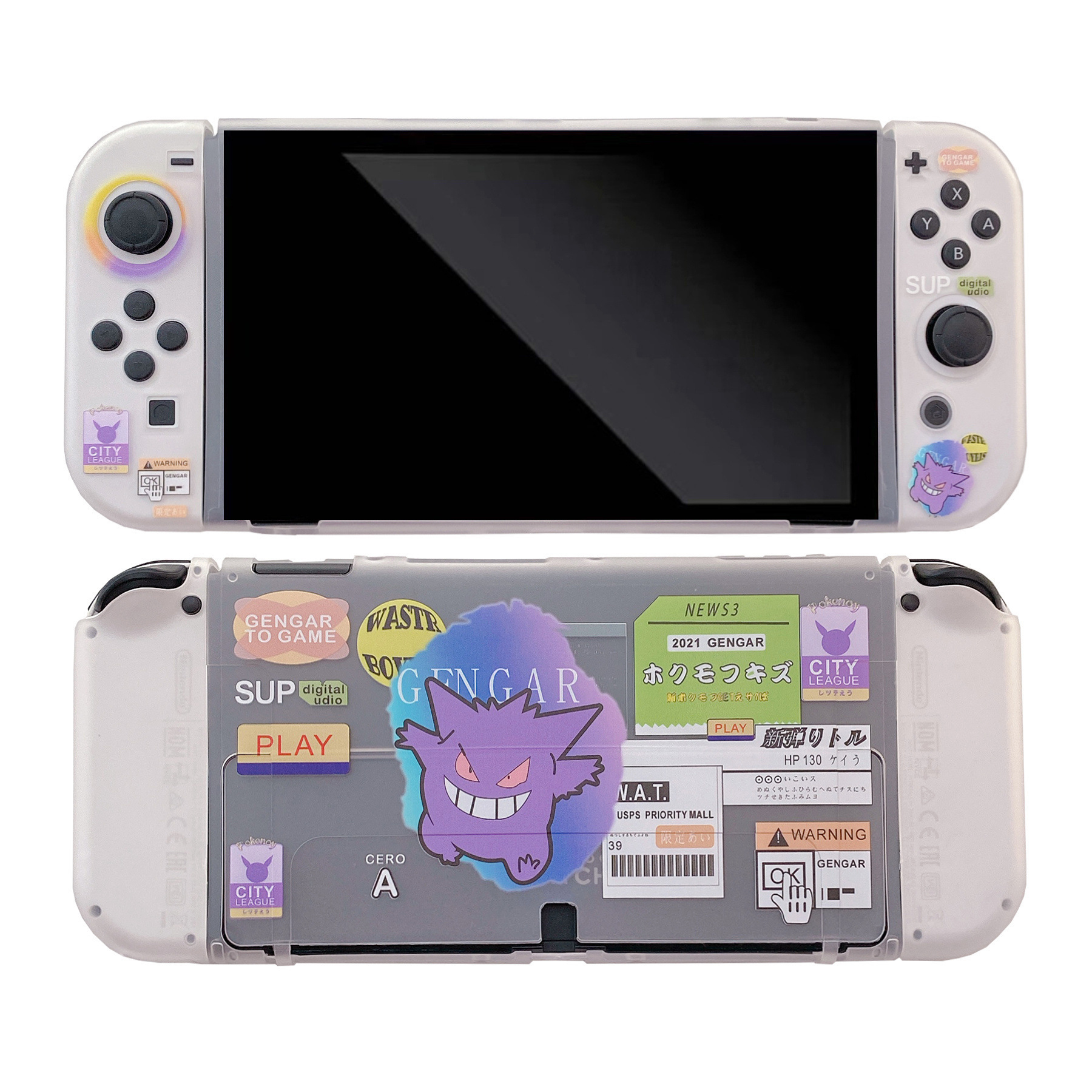 Silicone soft painted anti-fall sleeve split NS Switch handheld game console protective case suitable For Nintendo OLED