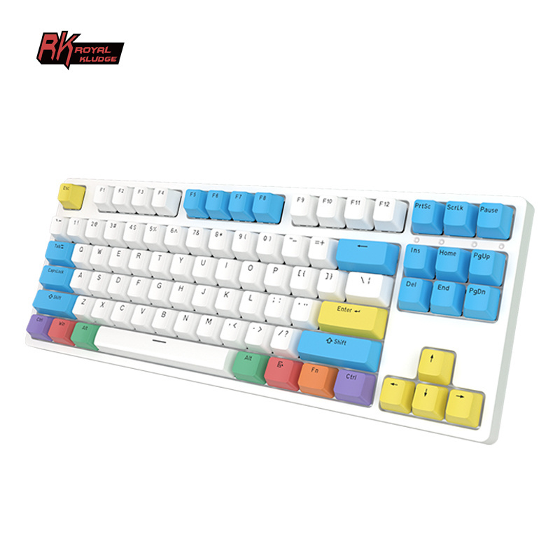 Royal Kludge RK87 Usb Led Ergonomic PC Rgb Clavier Gamer 2.4G Tkl 87 Keys Mechanical Gaming Keyboard