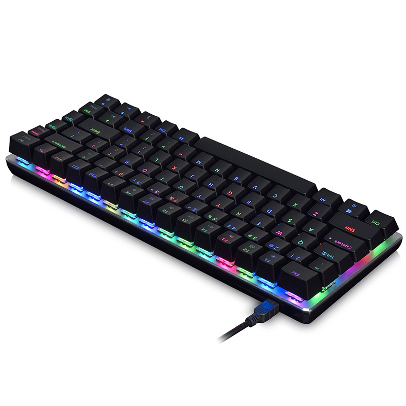 Factory hot sale keyboard mechanical rgb abnt pt-br i7 gamer pc n-key rollover outemu switch 50 million times click lifespan