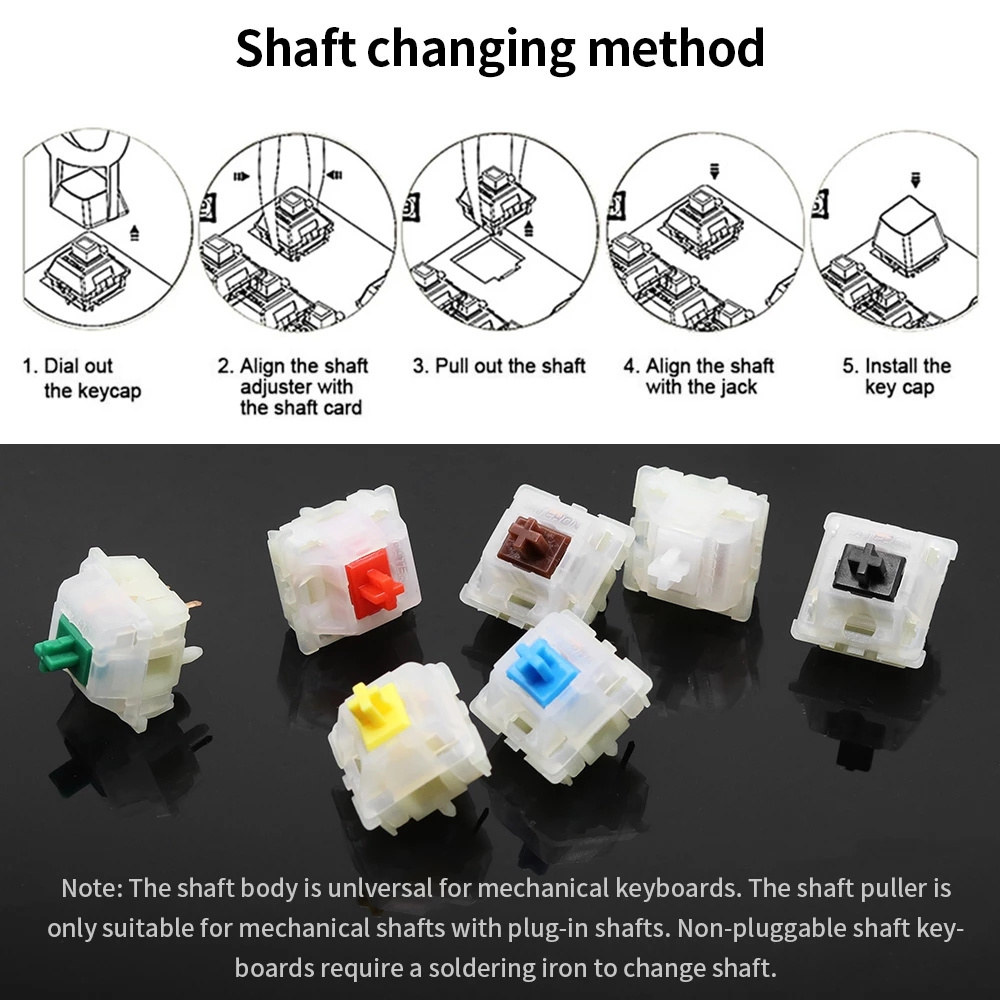 GATERON SMD Switch for Mechanical Keyboard RGB 5pin Linear Click Tactile Silent Gaming Mechanical Keyboard GATERON SMD Switches