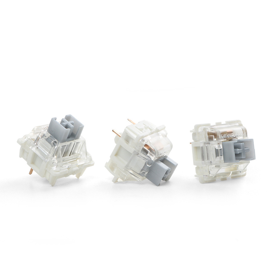 Gateron SMD Silver Pro Switch with Factory Lubrication 3pins For Mechanical Gaming Keyboard